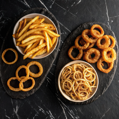 Are onion rings healthier than fries