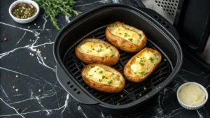 Twice Baked Potatoes in the Air Fryer